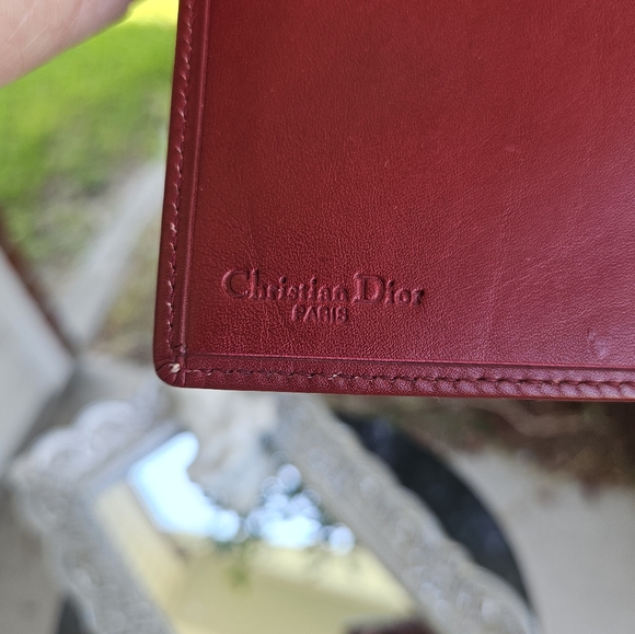 Christian Dior Red Wallet Authentic - Picture 6 of 11